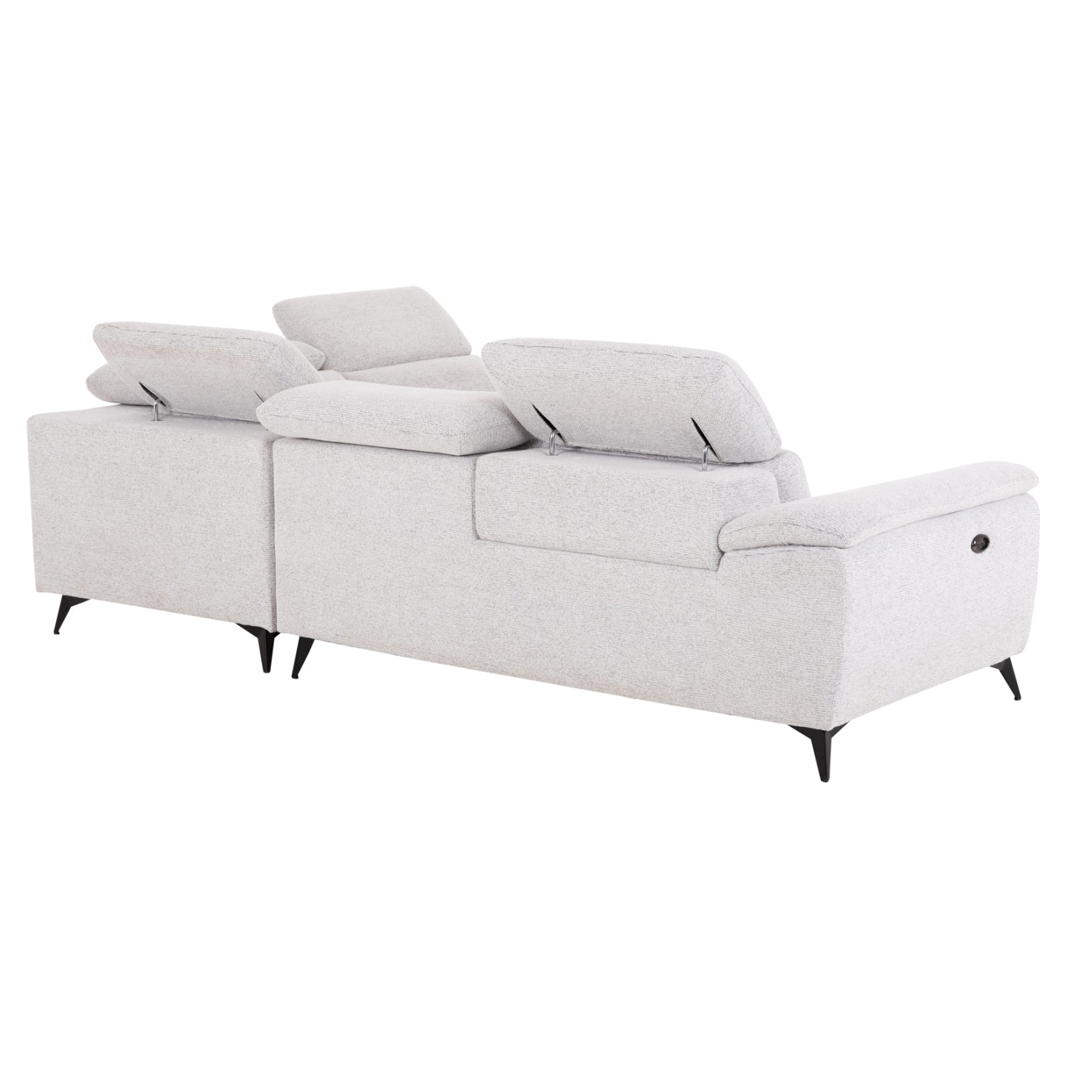 SOFA RIGHT CORNER-RECLINE & STORAGE SPACE RESTRO HM3339.02R BEIGE FABRIC 290x220x80Hcm.
