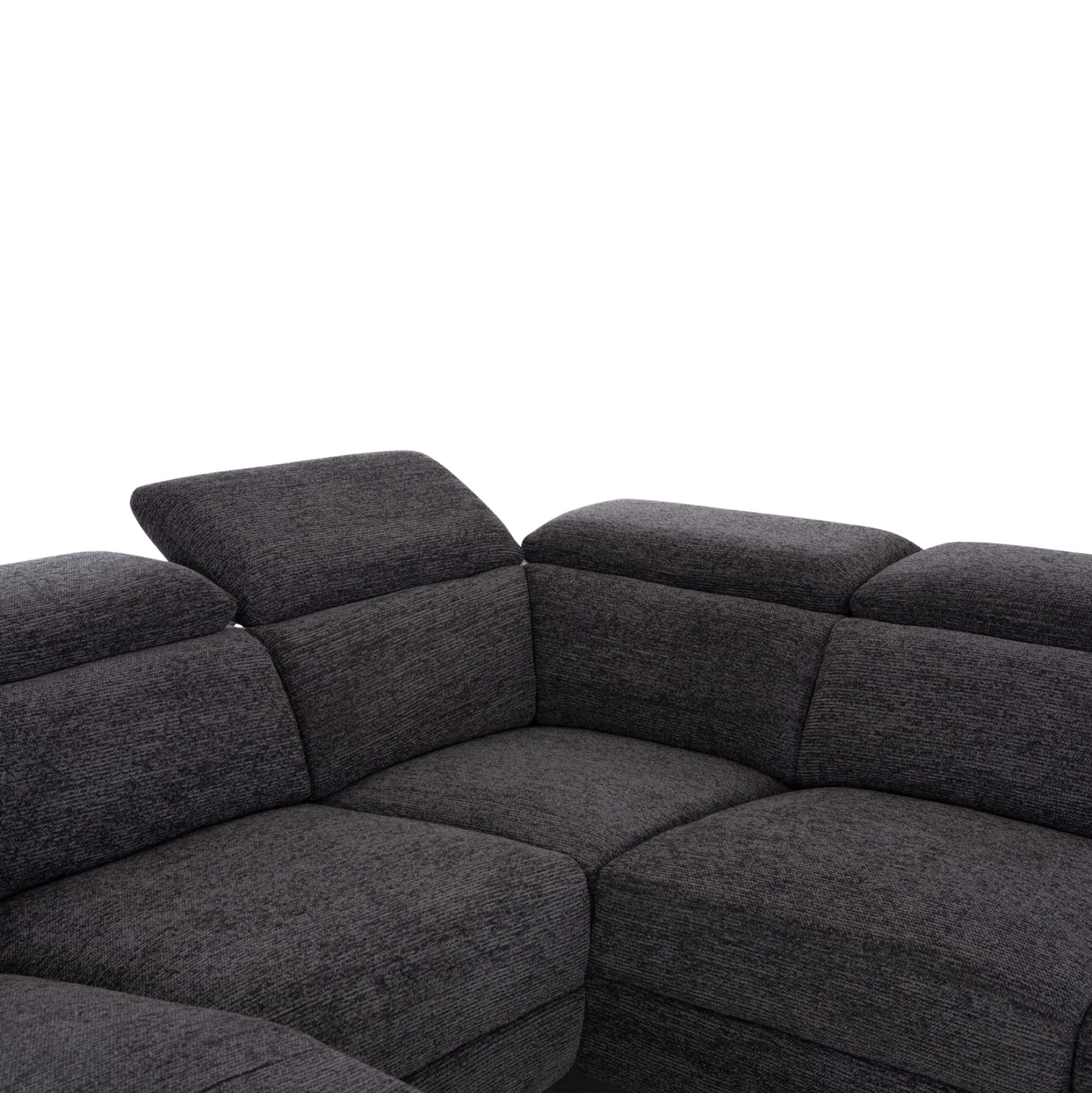 SOFA RIGHT CORNER-RECLINE & STORAGE SPACE RESTRO ΗΜ3339.01R GREY FABRIC 290x220x80Hcm.