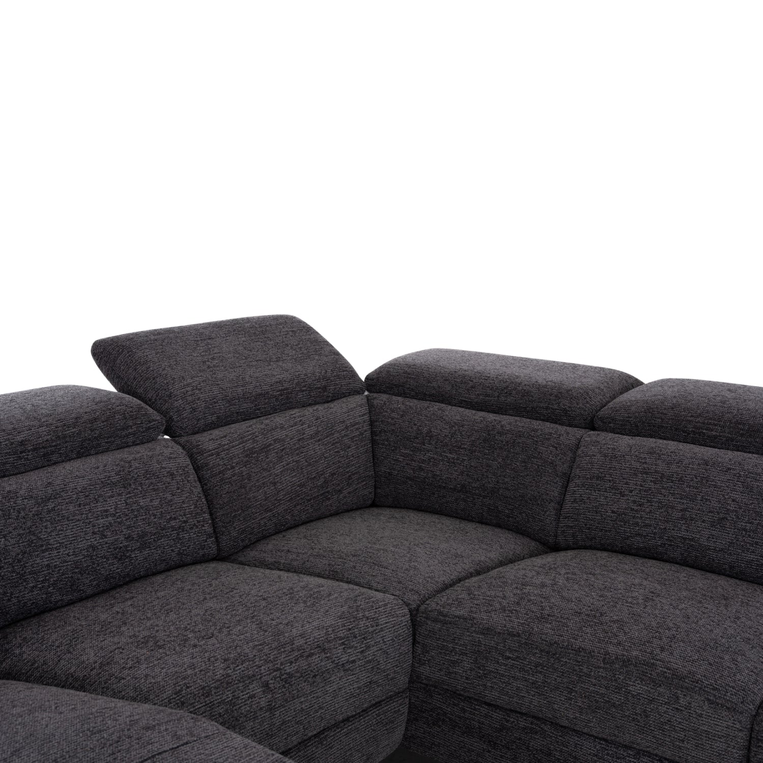 SOFA RIGHT CORNER-RECLINE & STORAGE SPACE RESTRO ΗΜ3339.01R GREY FABRIC 290x220x80Hcm.