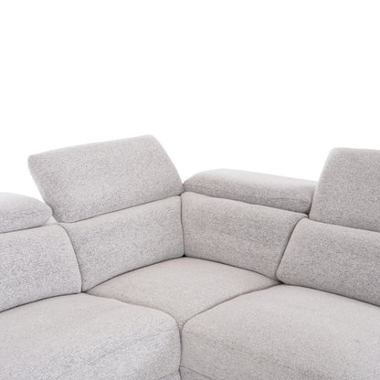 SOFA RIGHT CORNER-RECLINE & STORAGE SPACE RESTRO HM3339.02R BEIGE FABRIC 290x220x80Hcm.