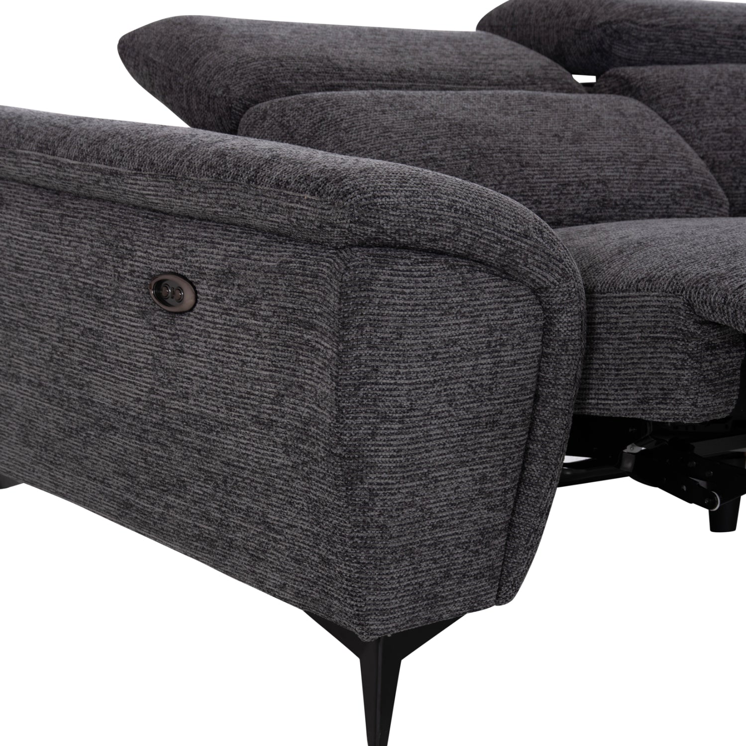 SOFA RIGHT CORNER-RECLINE & STORAGE SPACE RESTRO ΗΜ3339.01R GREY FABRIC 290x220x80Hcm.