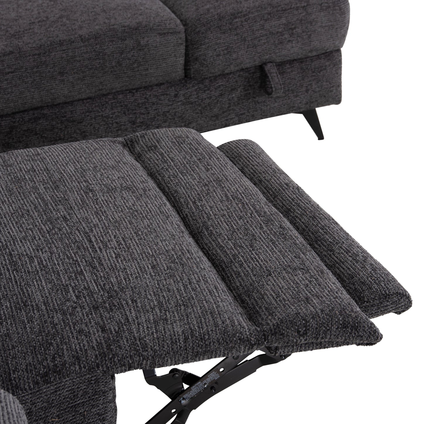 SOFA RIGHT CORNER-RECLINE & STORAGE SPACE RESTRO ΗΜ3339.01R GREY FABRIC 290x220x80Hcm.