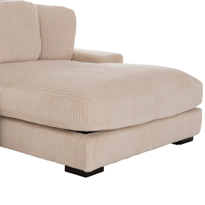CORNER SOFA RIGHT CRANFIELD HM3287.02R BEIGE CORD FABRIC 315x167(corner)x67Hcm.