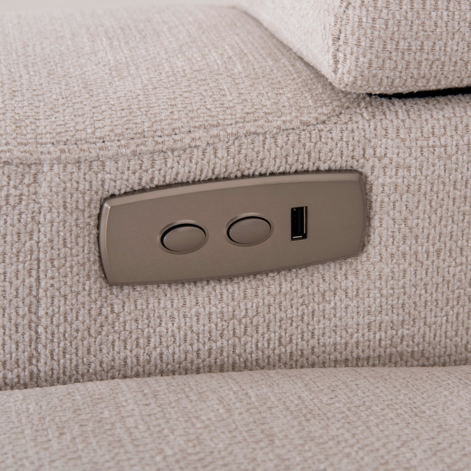 RIGHT CORNER SOFA SYNTHIA HM3308.01R RECLINE & STORAGE SPACE--BEIGE FABRIC 245x170x98Hcm.