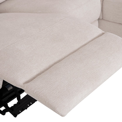 RIGHT CORNER SOFA SYNTHIA HM3308.01R RECLINE & STORAGE SPACE--BEIGE FABRIC 245x170x98Hcm.