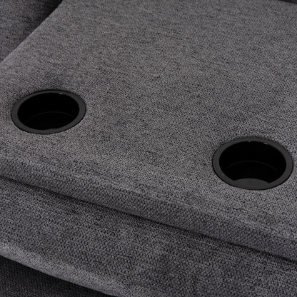 RIGHT CORNER SOFA SYNTHIA HM3308.03R RECLINE & STORAGE SPACE--GREY FABRIC 245x170x98Hcm.