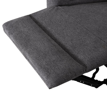 RIGHT CORNER SOFA SYNTHIA HM3308.03R RECLINE & STORAGE SPACE--GREY FABRIC 245x170x98Hcm.
