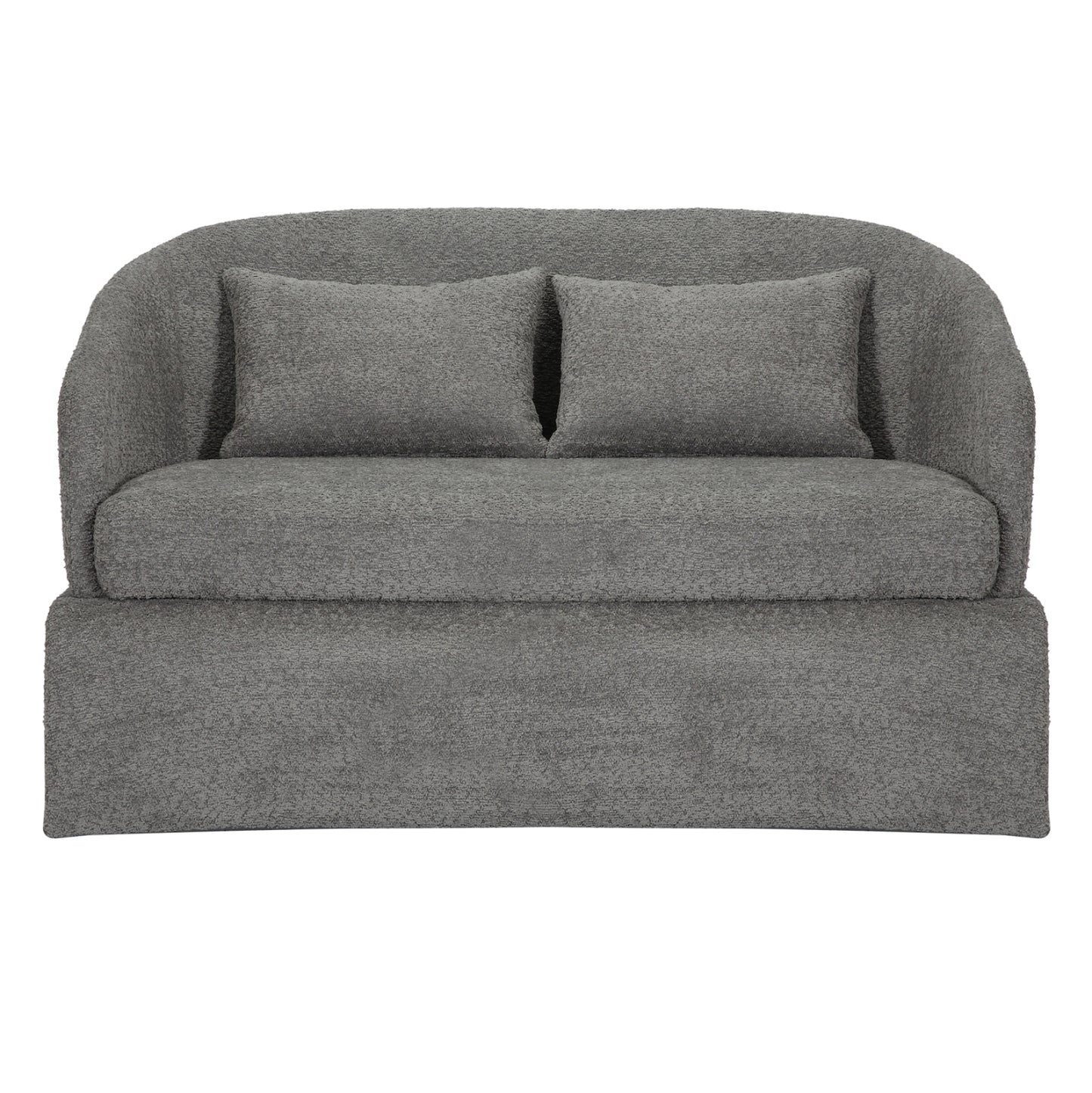 SOFA 2-SEATER BEVY2 HM9678.01 GREY BOUCLE FABRIC-METAL FRAME 128x72x74Hcm.