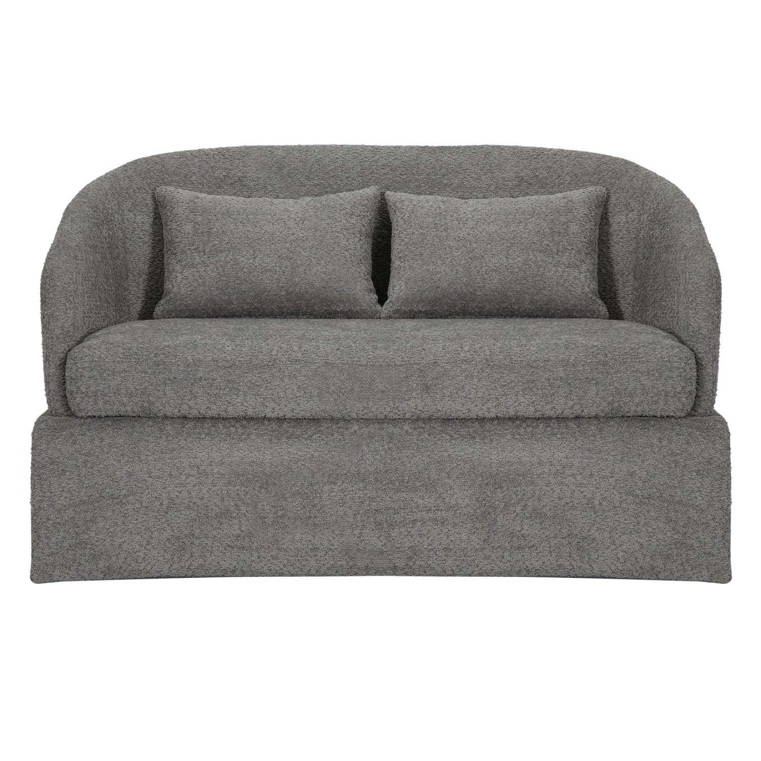SOFA 2-SEATER BEVY2 HM9678.01 GREY BOUCLE FABRIC-METAL FRAME 128x72x74Hcm.