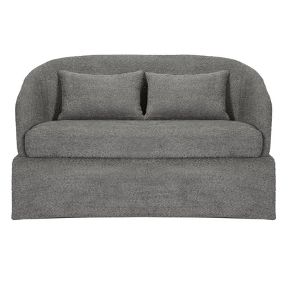 SOFA 2-SEATER BEVY2 HM9678.01 GREY BOUCLE FABRIC-METAL FRAME 128x72x74Hcm.