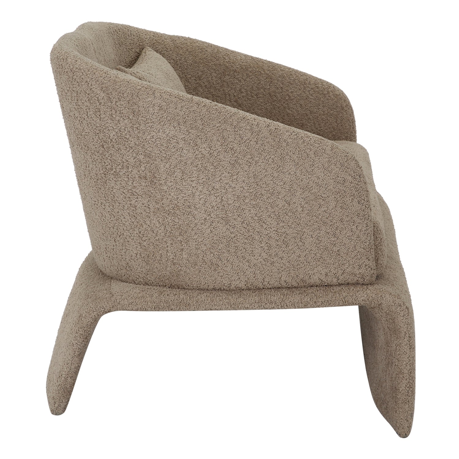 SOFA 2-SEATER BEVY2 HM9678.03 BEIGE BOUCLE FABRIC-METAL FRAME 128x72x74Hcm.