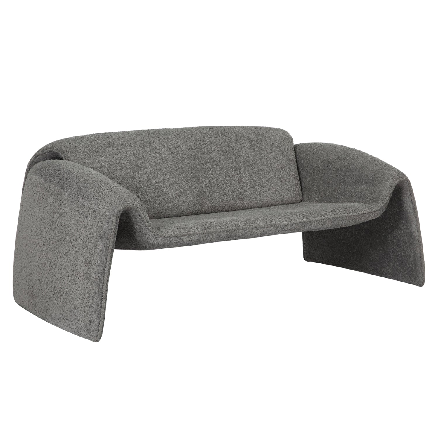 SOFA 2-SEATER LAFORGE HM9680.01 METAL FRAME-GREY BOUCLE FABRIC 160x80x63Hcm.