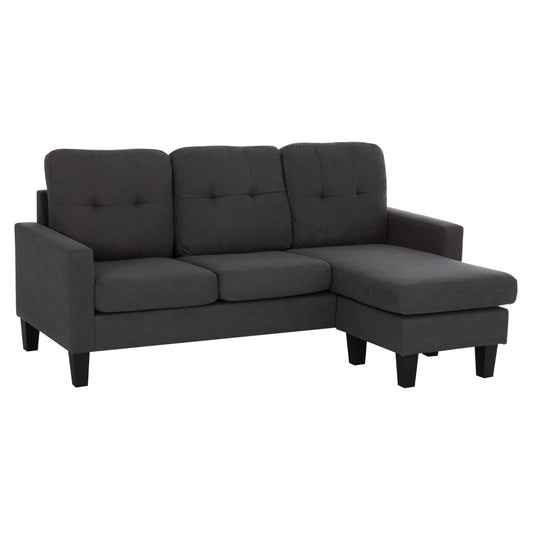 CORNER SOFA REVERSIBLE MEGGY HM3297.11 GREY FABRIC 184.5x75-129x86Hcm.