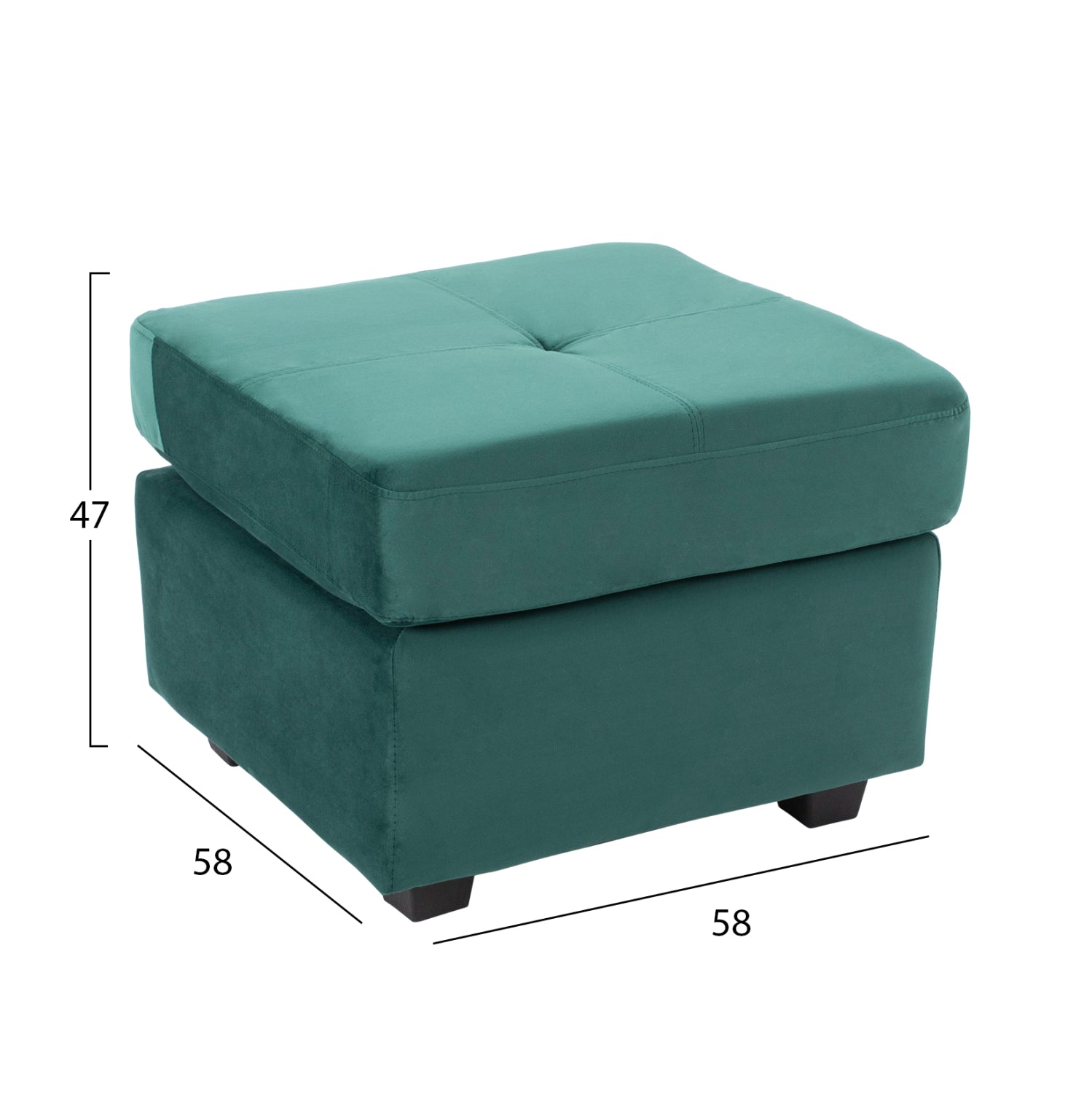 Corner Sofa Reversible Velvet Fabric Cypress Green color 207x145x85 HM3004.13