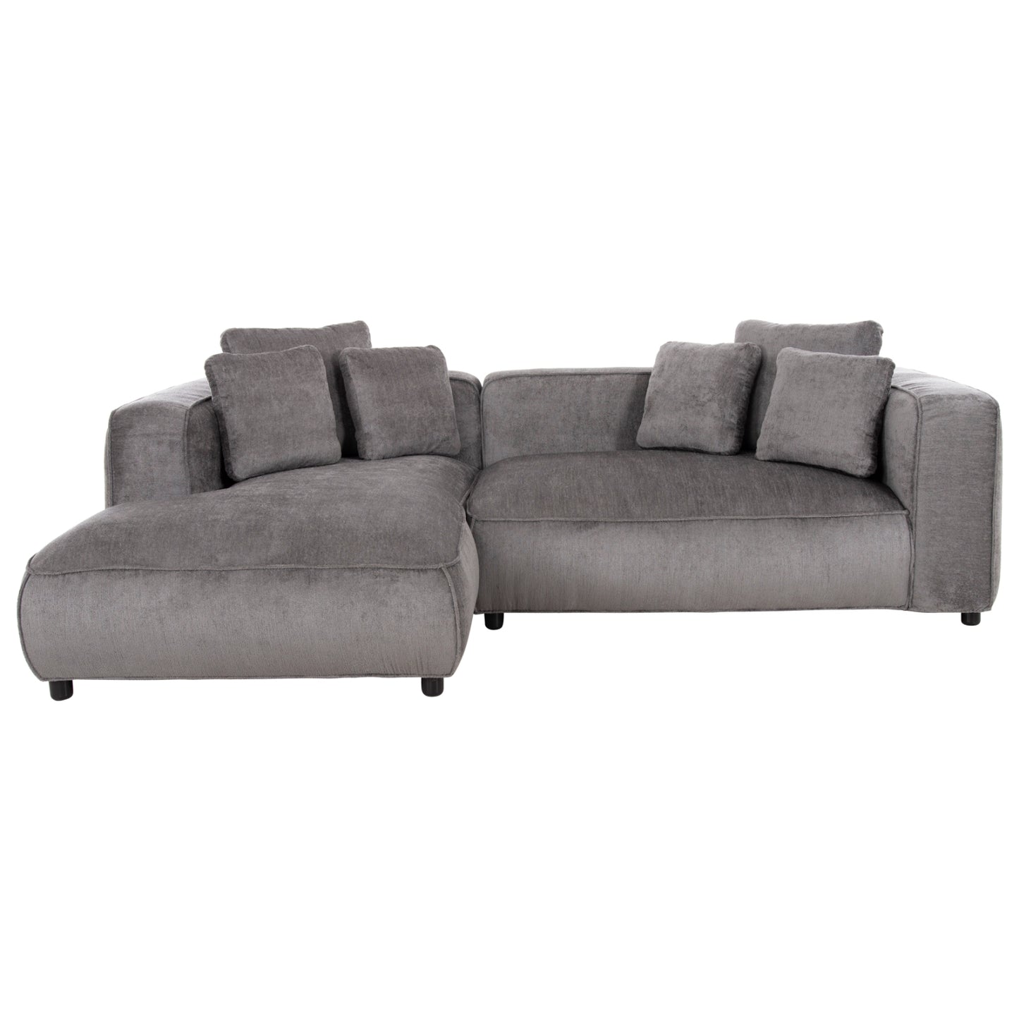 CORNER SOFA (LEFT) 3-SEATER GRACE HM3280.03L GREY FABRIC 252x105-160x70-90Hcm.