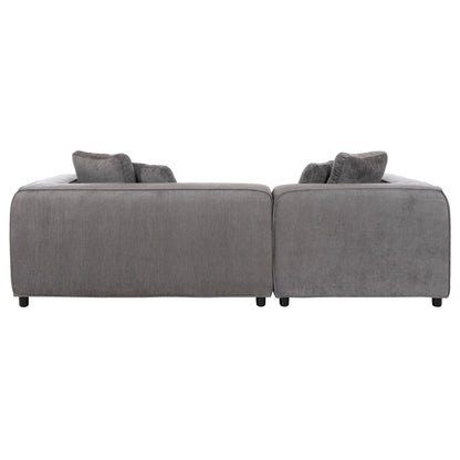 CORNER SOFA (LEFT) 3-SEATER GRACE HM3280.03L GREY FABRIC 252x105-160x70-90Hcm.
