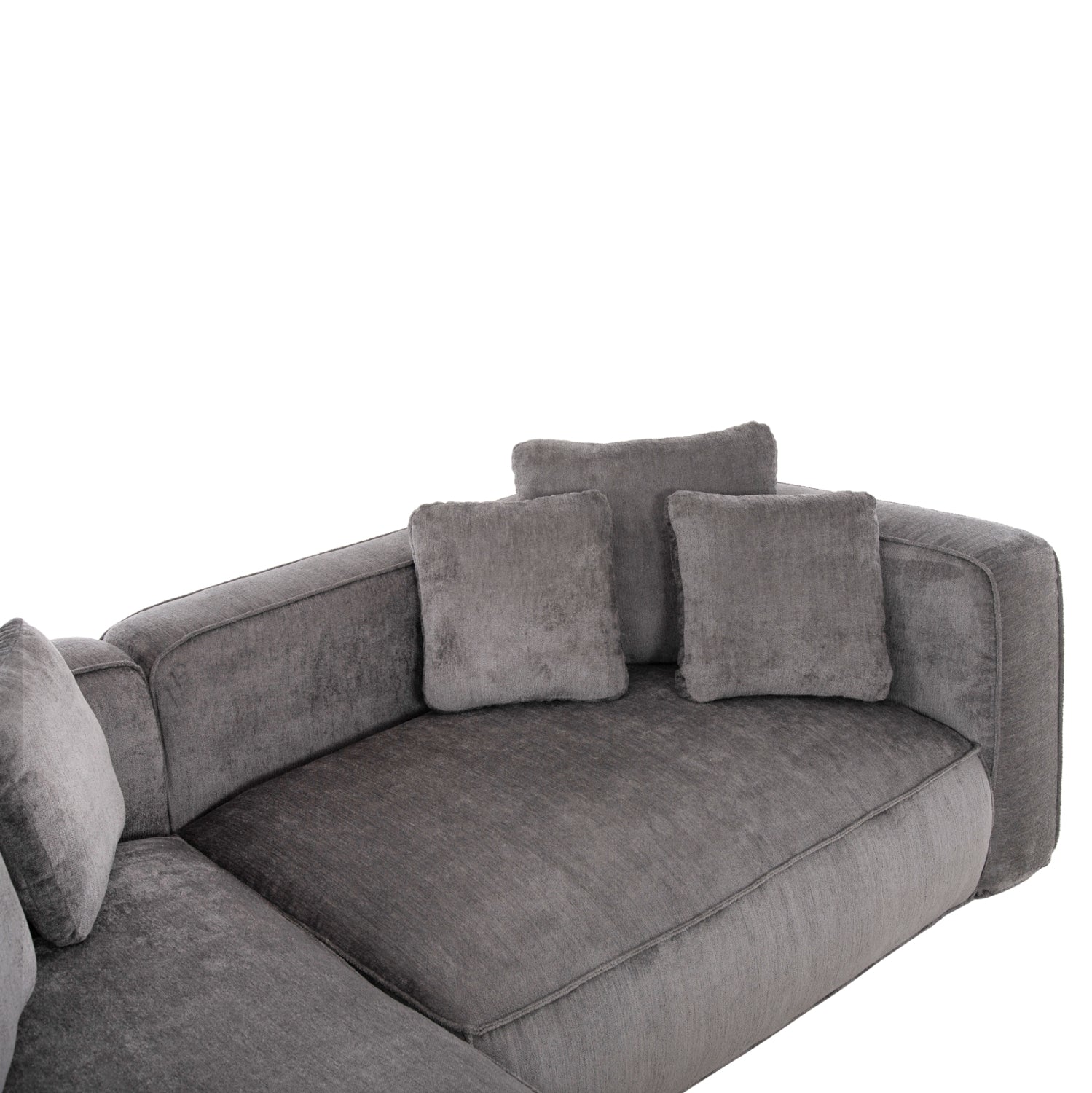 CORNER SOFA (LEFT) 3-SEATER GRACE HM3280.03L GREY FABRIC 252x105-160x70-90Hcm.