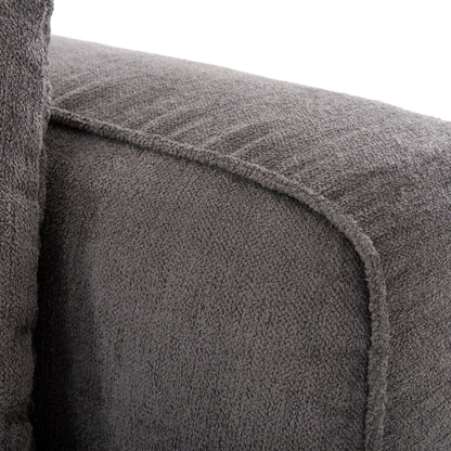 CORNER SOFA (LEFT) 3-SEATER GRACE HM3280.03L GREY FABRIC 252x105-160x70-90Hcm.
