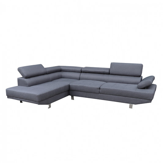 LEFT CORNER SOFA GORO HM3085.10L GREY FABRIC 270x200x87H cm