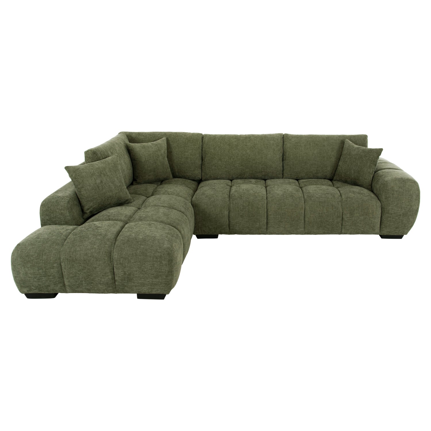 CORNER SOFA (LEFT) COVEN HM3266.14L GREEN FABRIC 298x102-208x85Hcm.