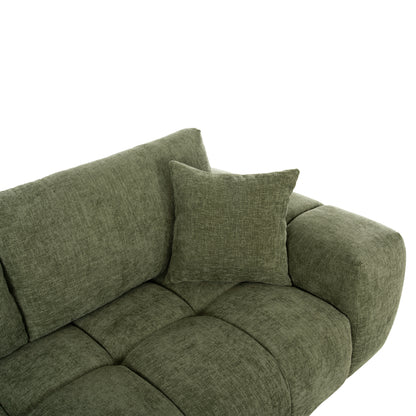 CORNER SOFA (LEFT) COVEN HM3266.14L GREEN FABRIC 298x102-208x85Hcm.