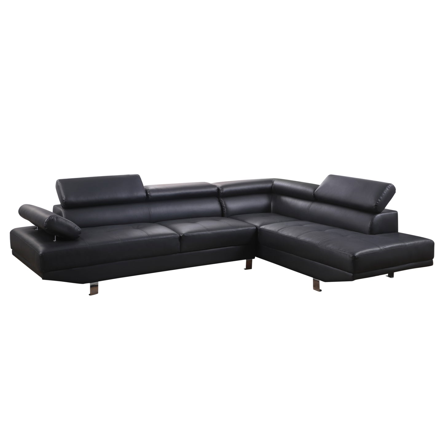 RIGHT CORNER SOFA GORO HM3085.10L BLACK PU 270x200x87H cm
