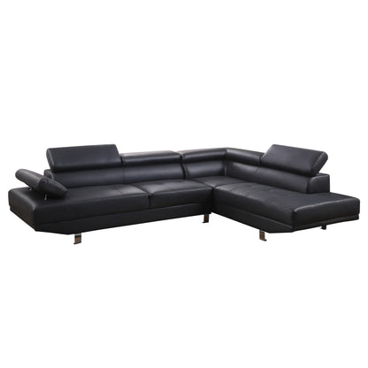 RIGHT CORNER SOFA GORO HM3085.10L BLACK PU 270x200x87H cm