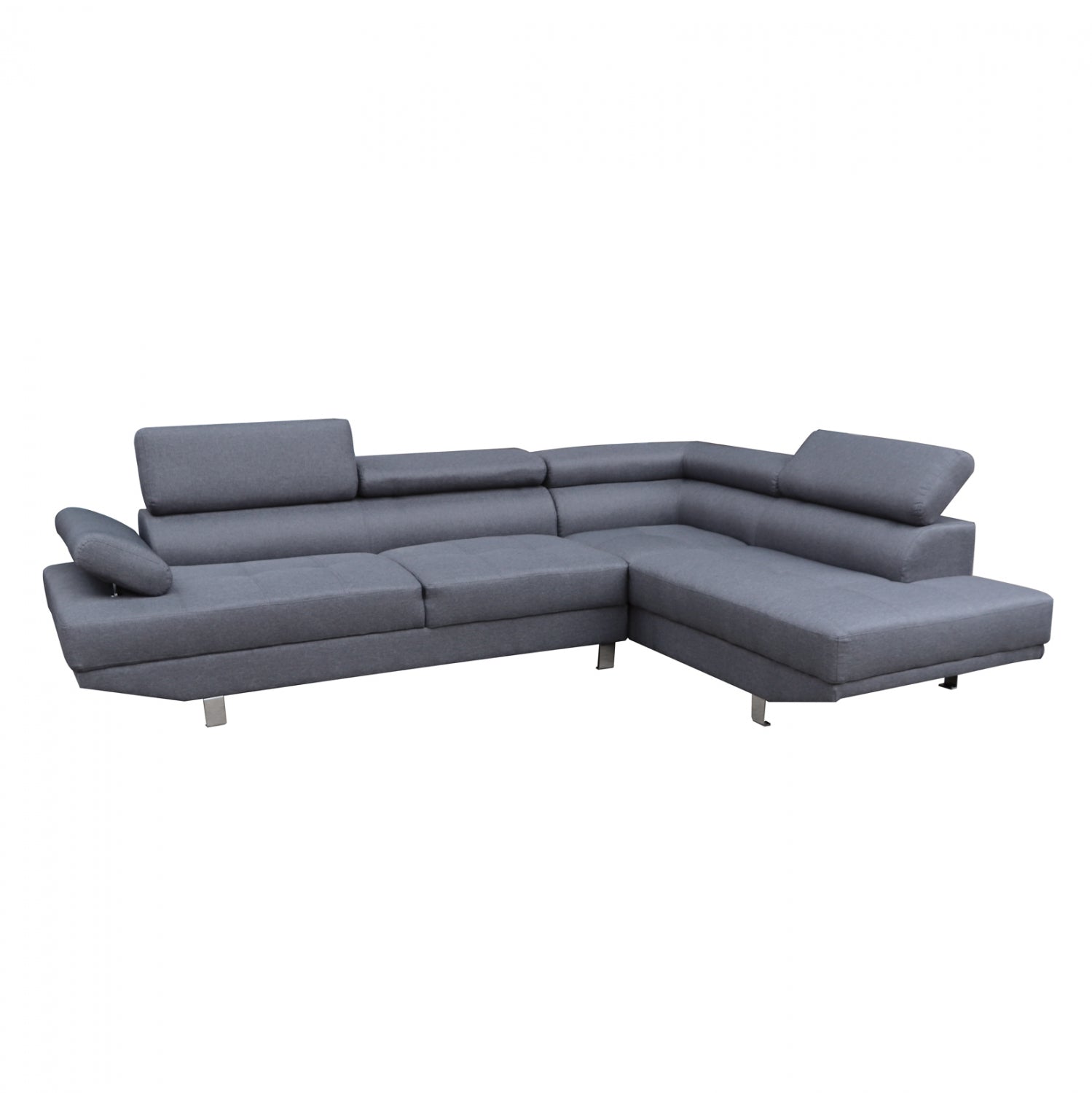RIGHT CORNER SOFA GORO HM3085.10L GREY FABRIC 270x200x87H cm