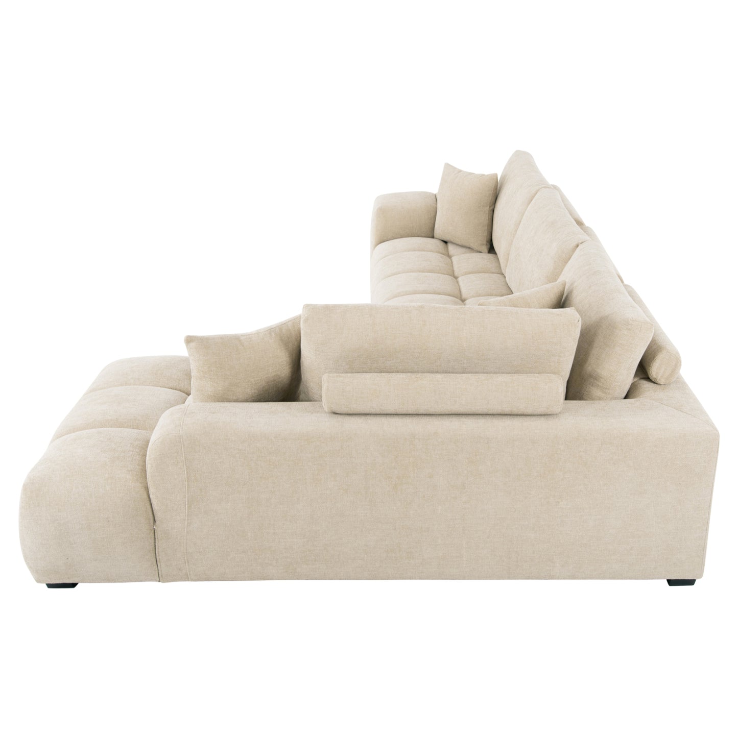 CORNER SOFA (RIGHT) COVEN HM3266.01R ECRU FABRIC 298x102-208x85Hcm.