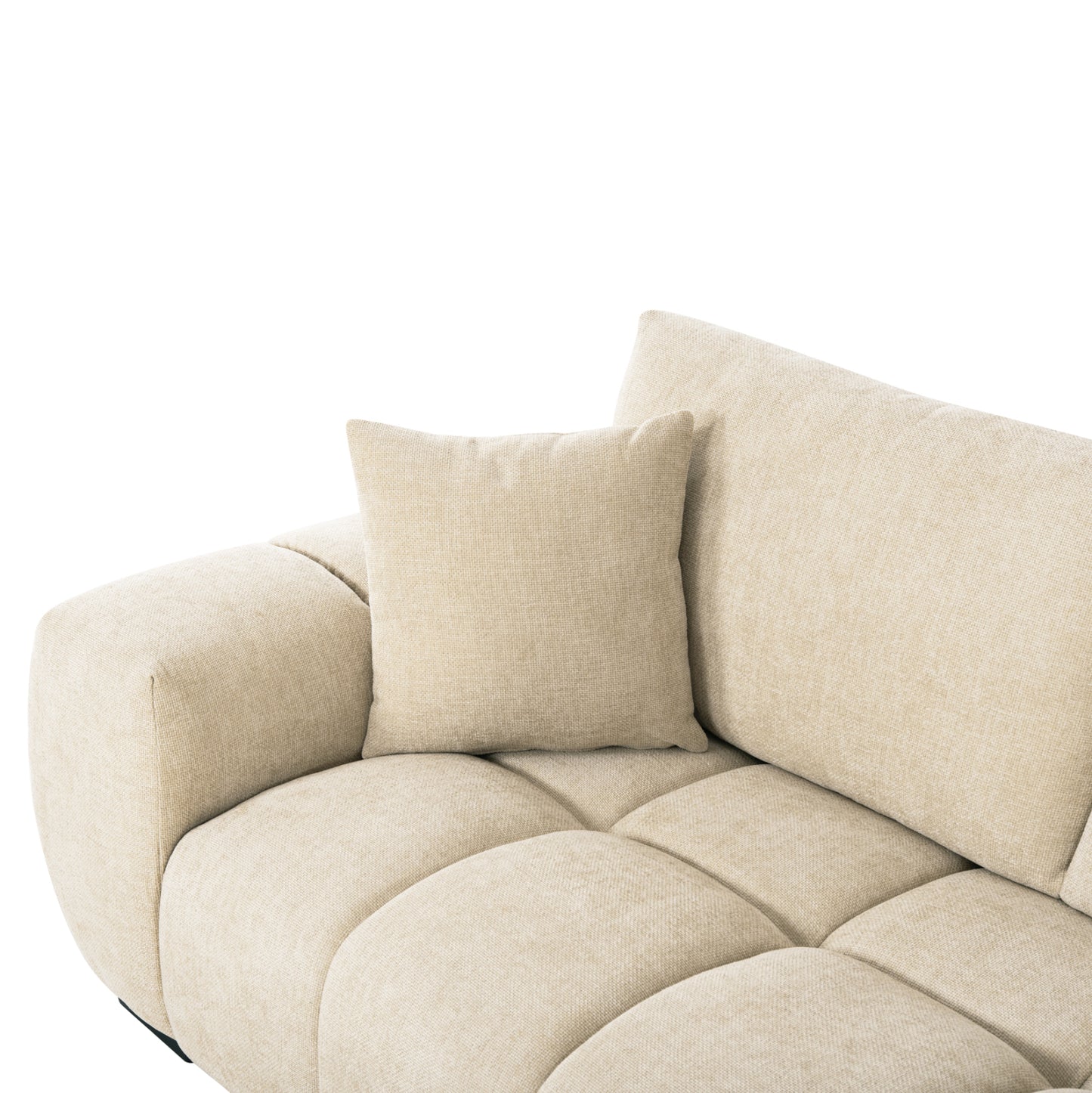 CORNER SOFA (RIGHT) COVEN HM3266.01R ECRU FABRIC 298x102-208x85Hcm.