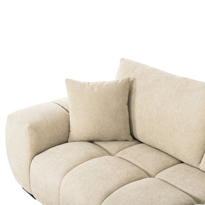 CORNER SOFA (RIGHT) COVEN HM3266.01R ECRU FABRIC 298x102-208x85Hcm.
