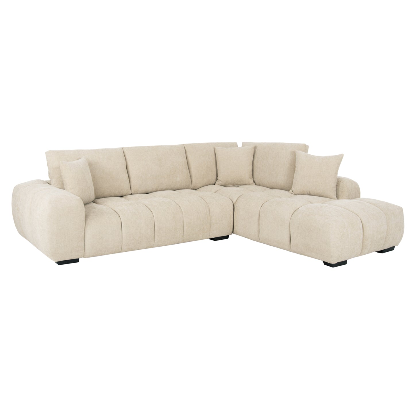 CORNER SOFA (RIGHT) COVEN HM3266.01R ECRU FABRIC 298x102-208x85Hcm.