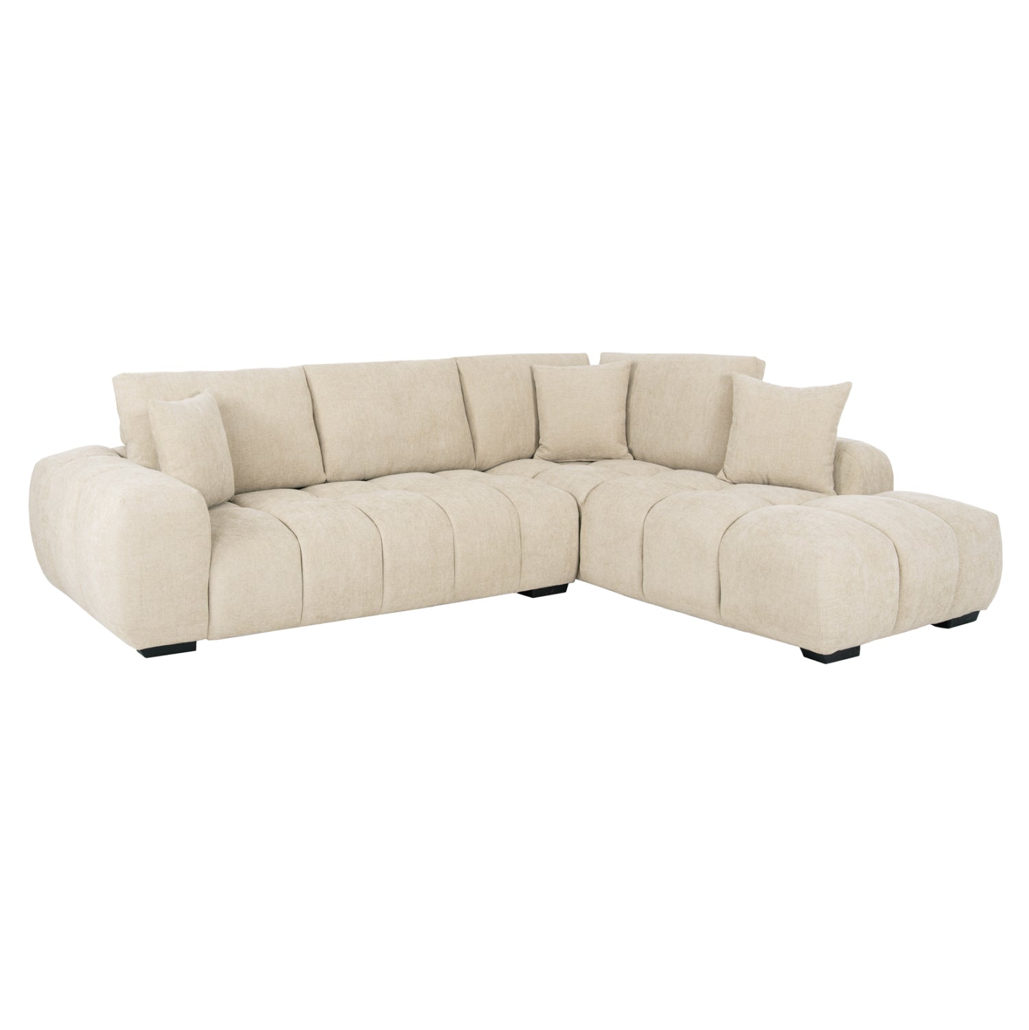 CORNER SOFA (RIGHT) COVEN HM3266.01R ECRU FABRIC 298x102-208x85Hcm.