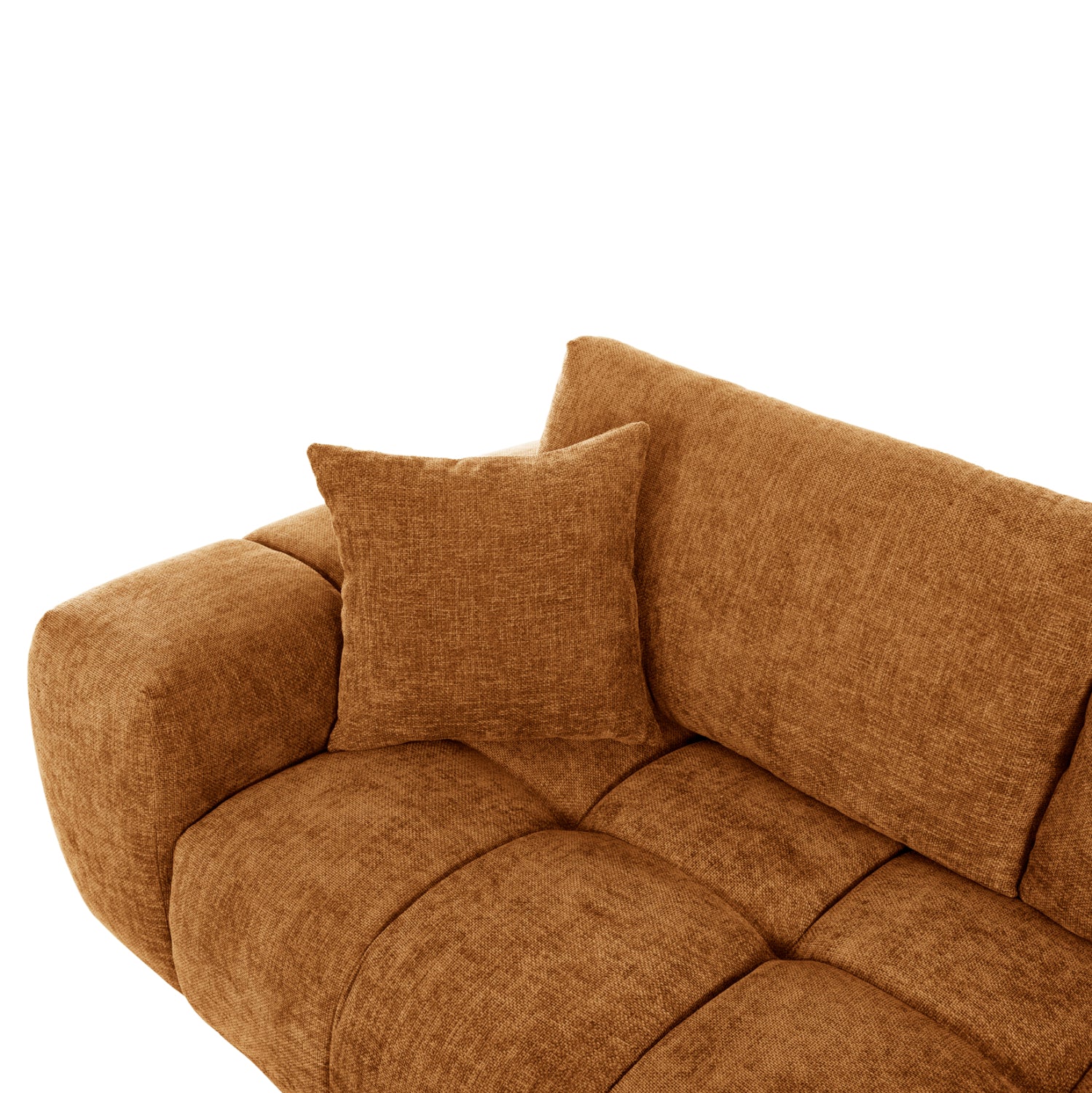 CORNER SOFA (RIGHT) COVEN HM3266.02R BRICK RED FABRIC 298x102-208x85Hcm.