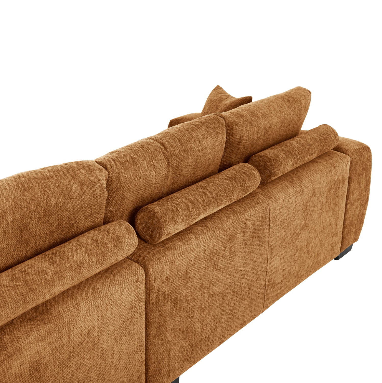 CORNER SOFA (RIGHT) COVEN HM3266.02R BRICK RED FABRIC 298x102-208x85Hcm.