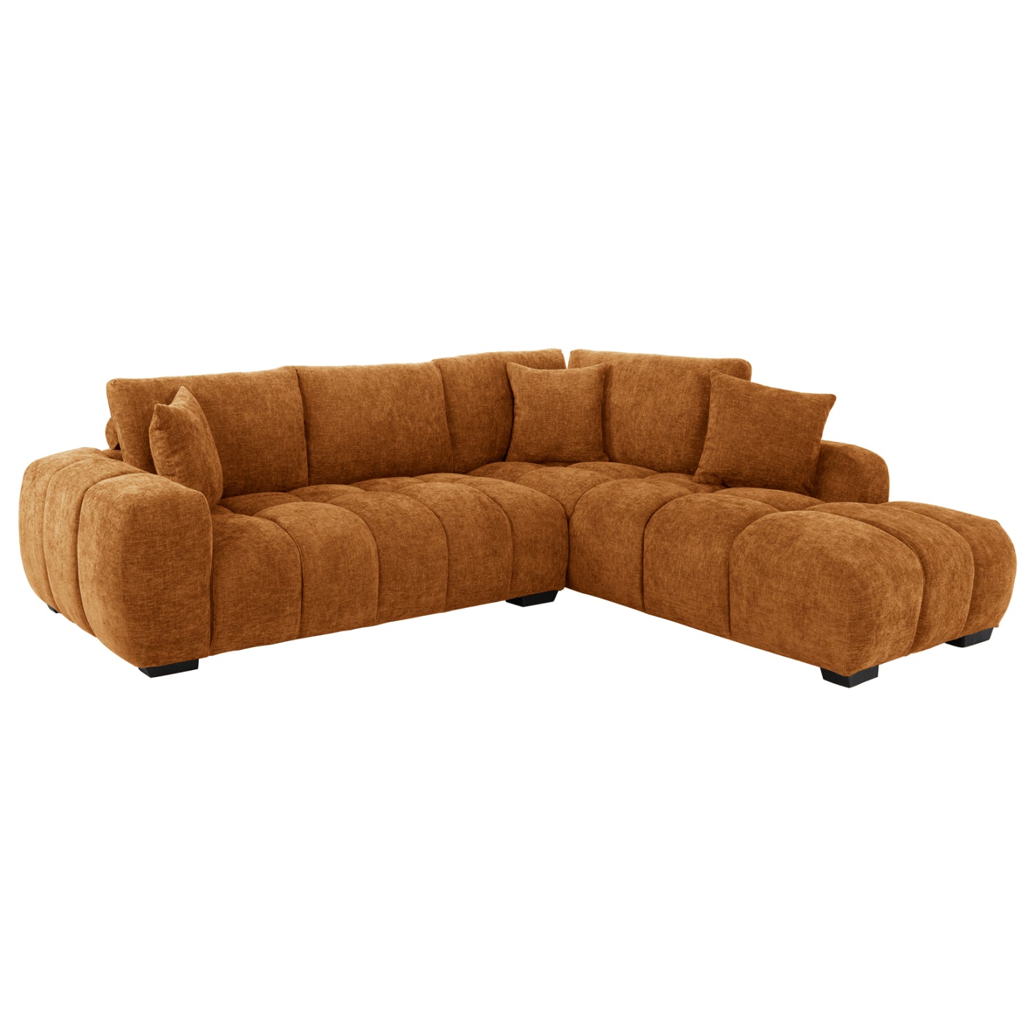 CORNER SOFA (RIGHT) COVEN HM3266.02R BRICK RED FABRIC 298x102-208x85Hcm.