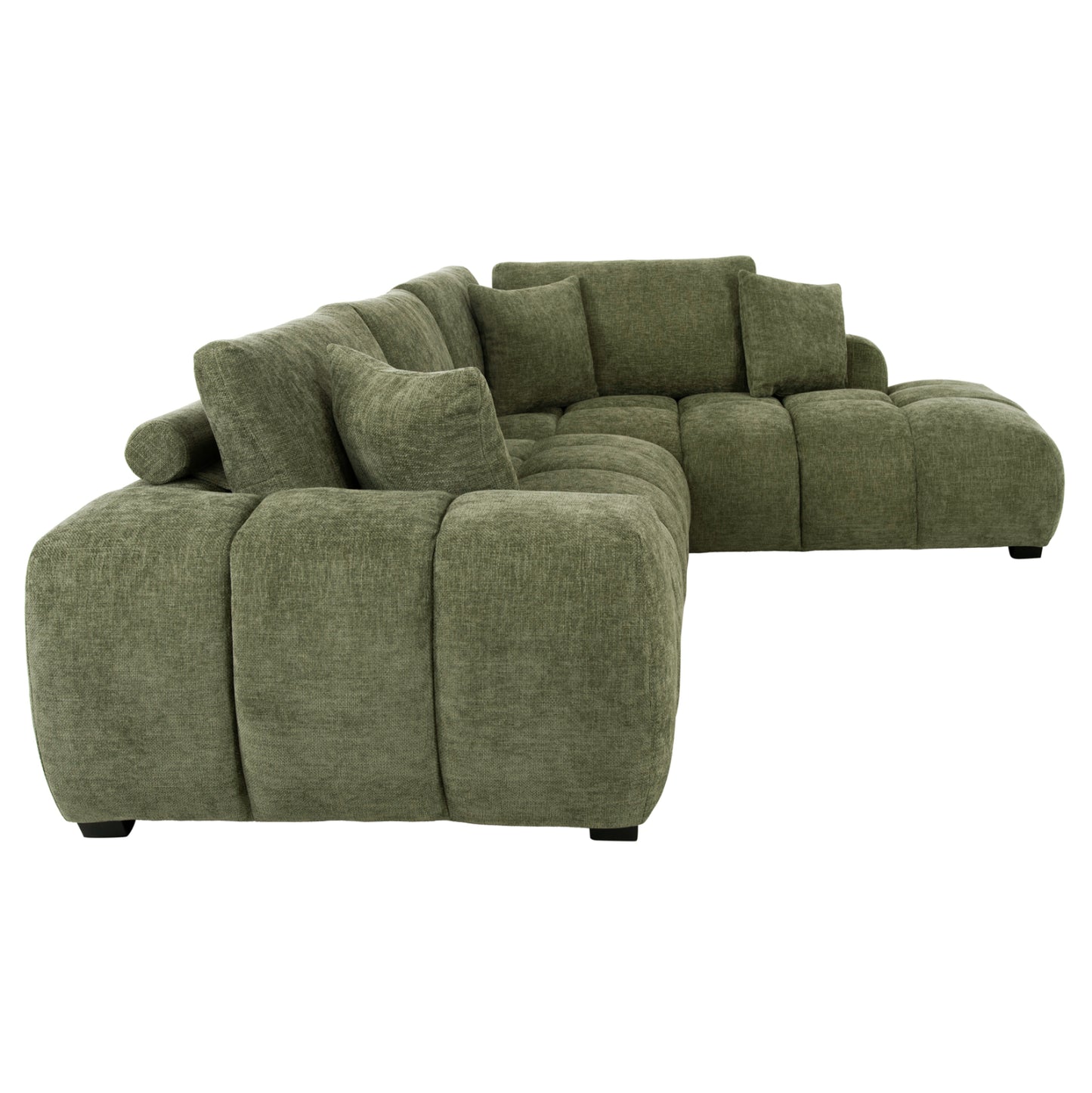 CORNER SOFA (RIGHT) COVEN HM3266.14R GREEN FABRIC 298x102-208x85Hcm.