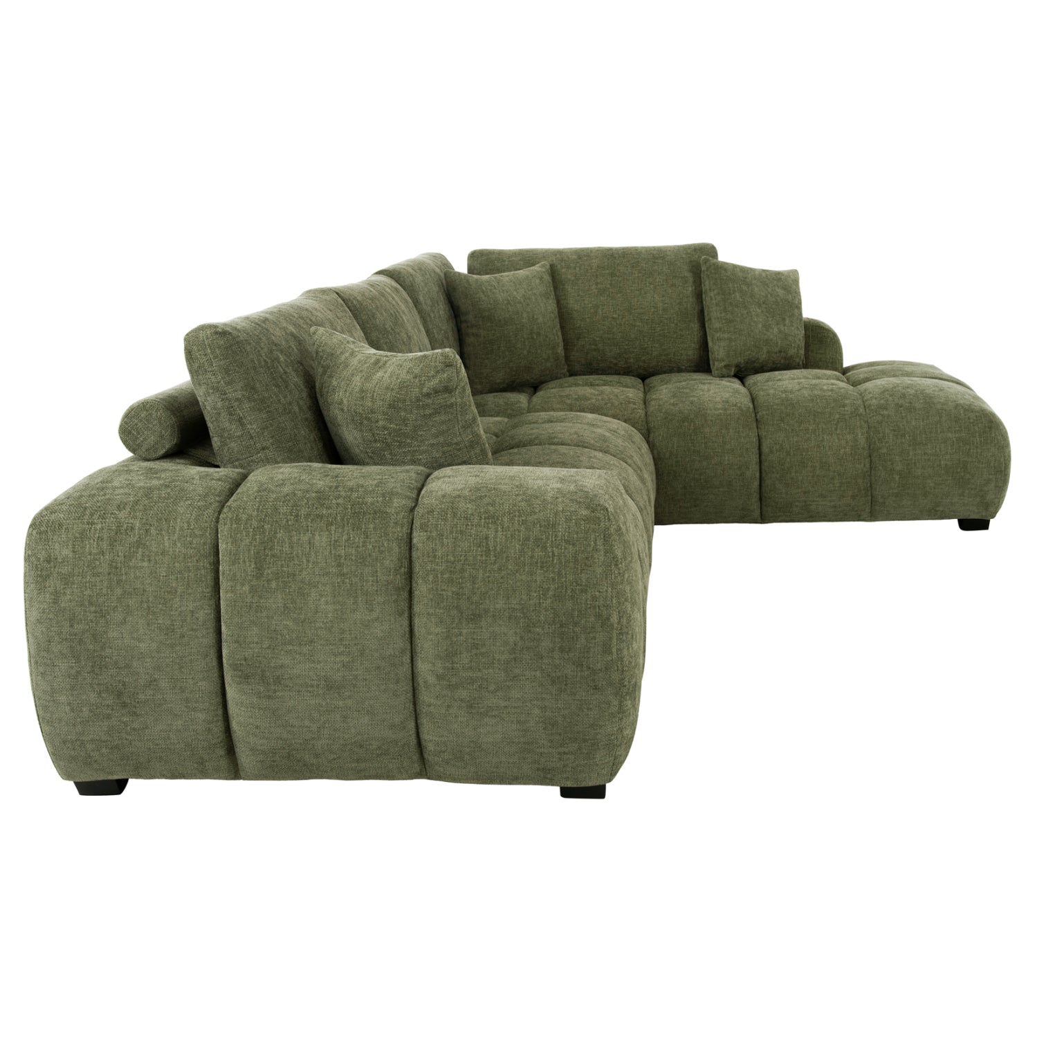 CORNER SOFA (RIGHT) COVEN HM3266.14R GREEN FABRIC 298x102-208x85Hcm.