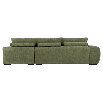 CORNER SOFA (RIGHT) COVEN HM3266.14R GREEN FABRIC 298x102-208x85Hcm.