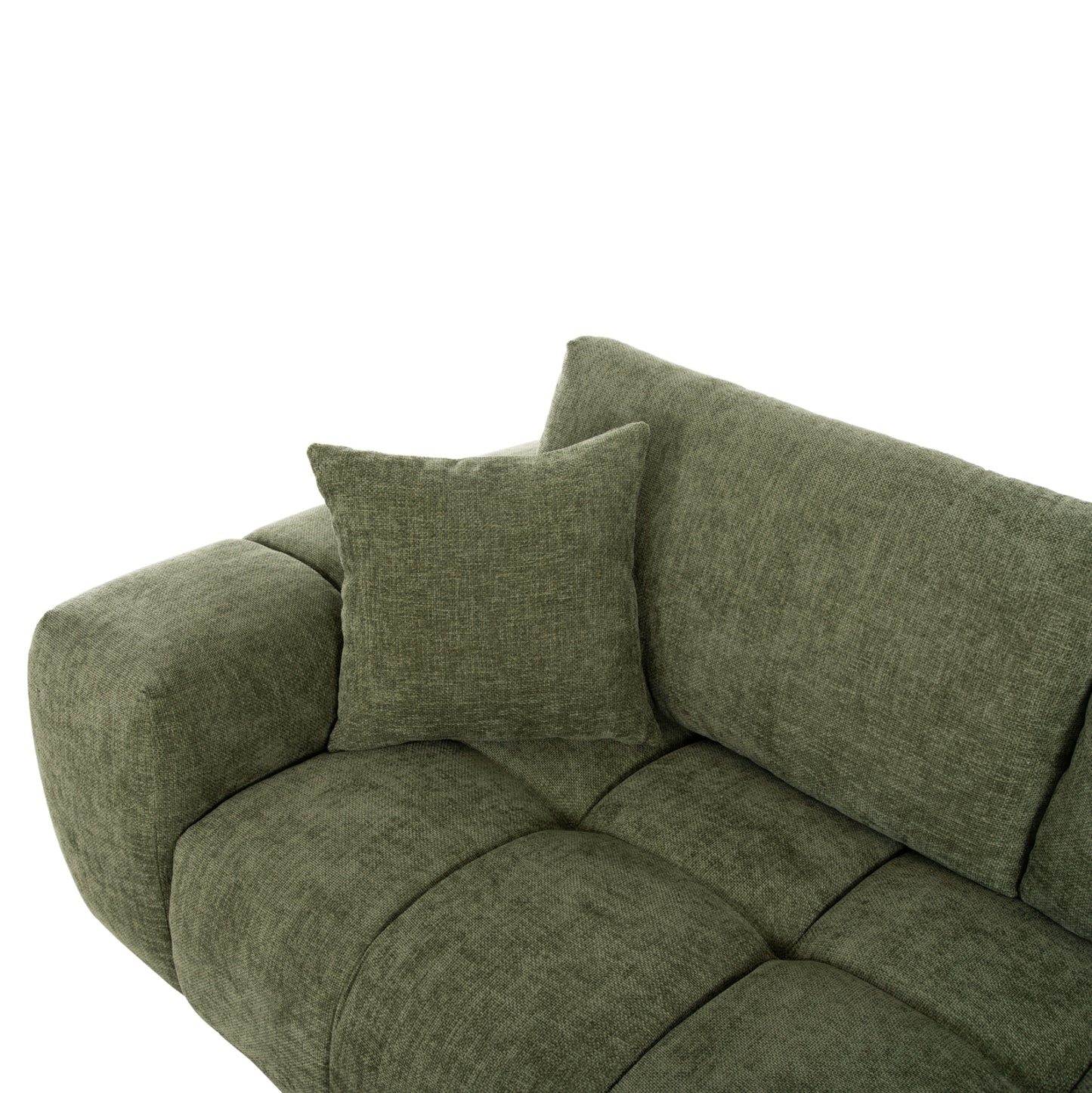 CORNER SOFA (RIGHT) COVEN HM3266.14R GREEN FABRIC 298x102-208x85Hcm.