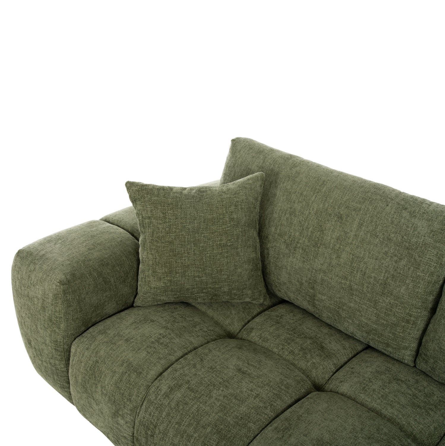 CORNER SOFA (RIGHT) COVEN HM3266.14R GREEN FABRIC 298x102-208x85Hcm.