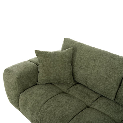 CORNER SOFA (RIGHT) COVEN HM3266.14R GREEN FABRIC 298x102-208x85Hcm.