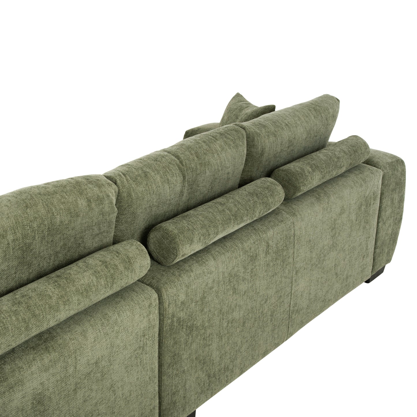 CORNER SOFA (RIGHT) COVEN HM3266.14R GREEN FABRIC 298x102-208x85Hcm.