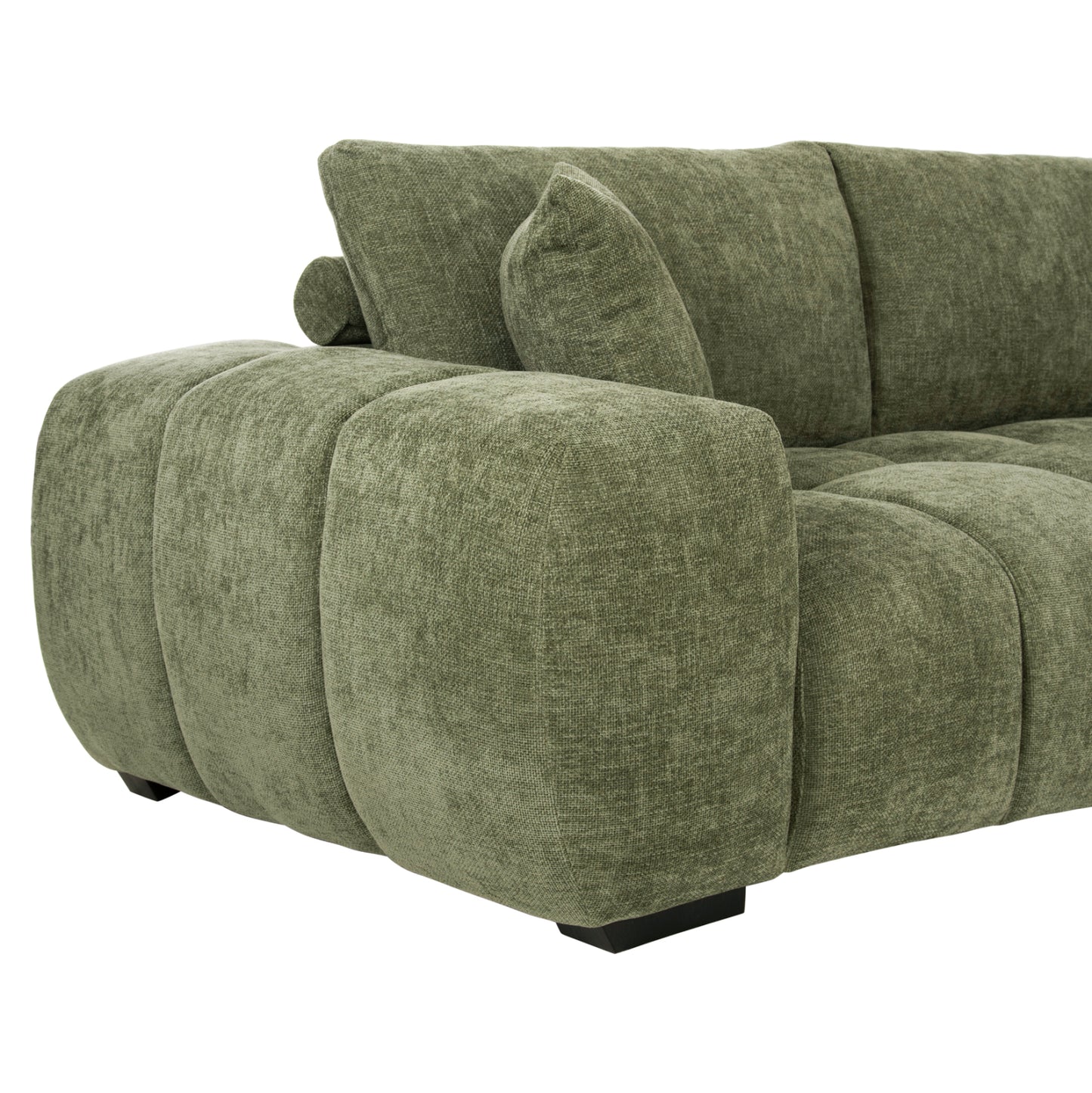 CORNER SOFA (RIGHT) COVEN HM3266.14R GREEN FABRIC 298x102-208x85Hcm.