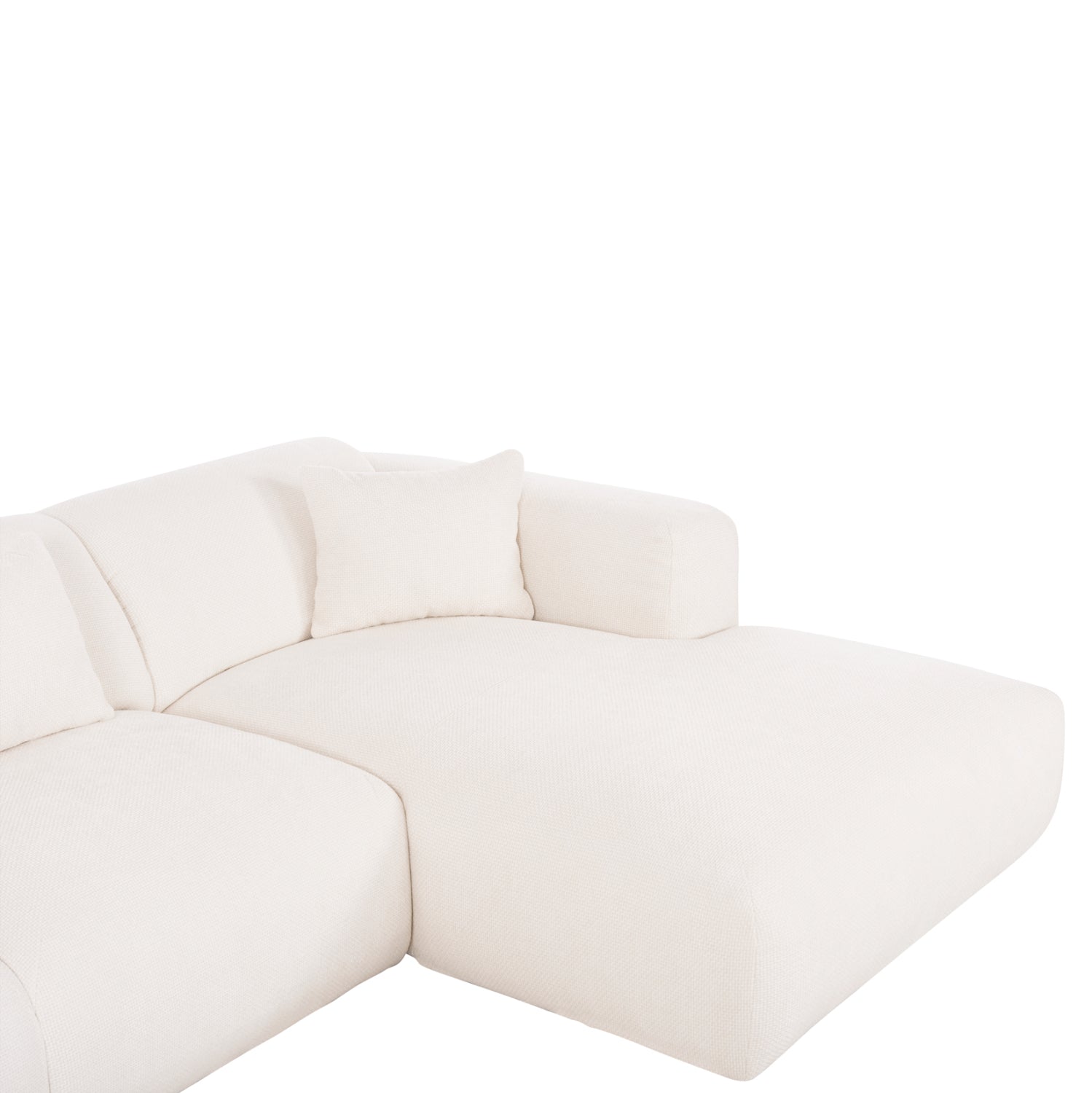 CORNER SOFA BRICKEN HM3275.02R WHITE FABRIC 110-282x98-160x72Hcm.