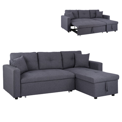 Corner Sofa Bed Wayne 224x147x85 HM3028.11 Grey Fabric