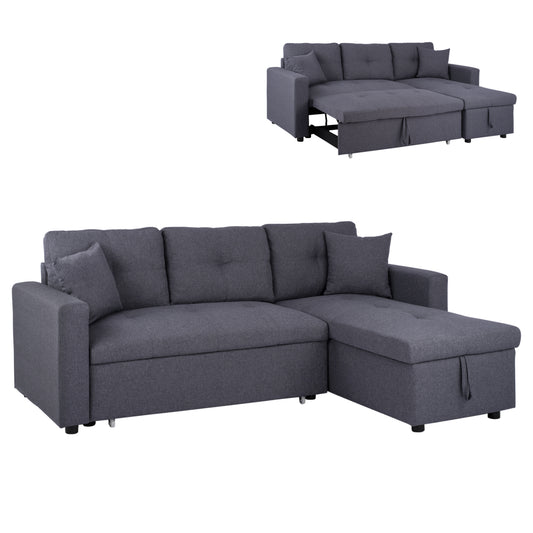 Corner Sofa Bed Wayne 224x147x85 HM3028.11 Grey Fabric