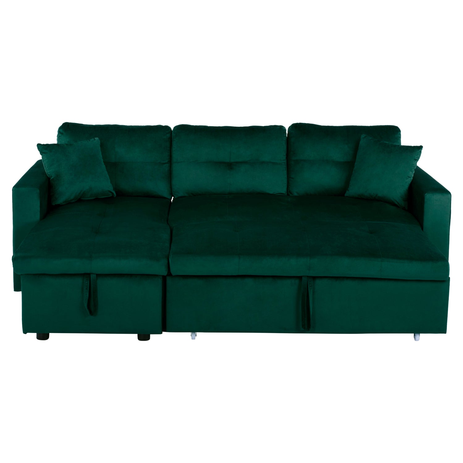Corner Sofa Bed Wayne 224x147x85 HM3028.13 Cypress Green Velvet
