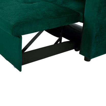 Corner Sofa Bed Wayne 224x147x85 HM3028.13 Cypress Green Velvet