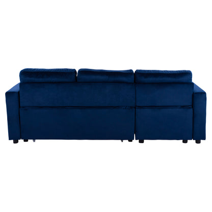 Corner Sofa Bed Wayne 224x147x85 HM3028.18 Velvet Blue